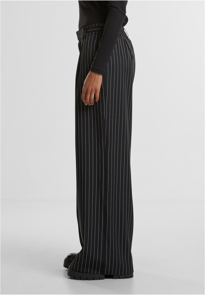 Ladies Pinstripe Wide Leg Trousers