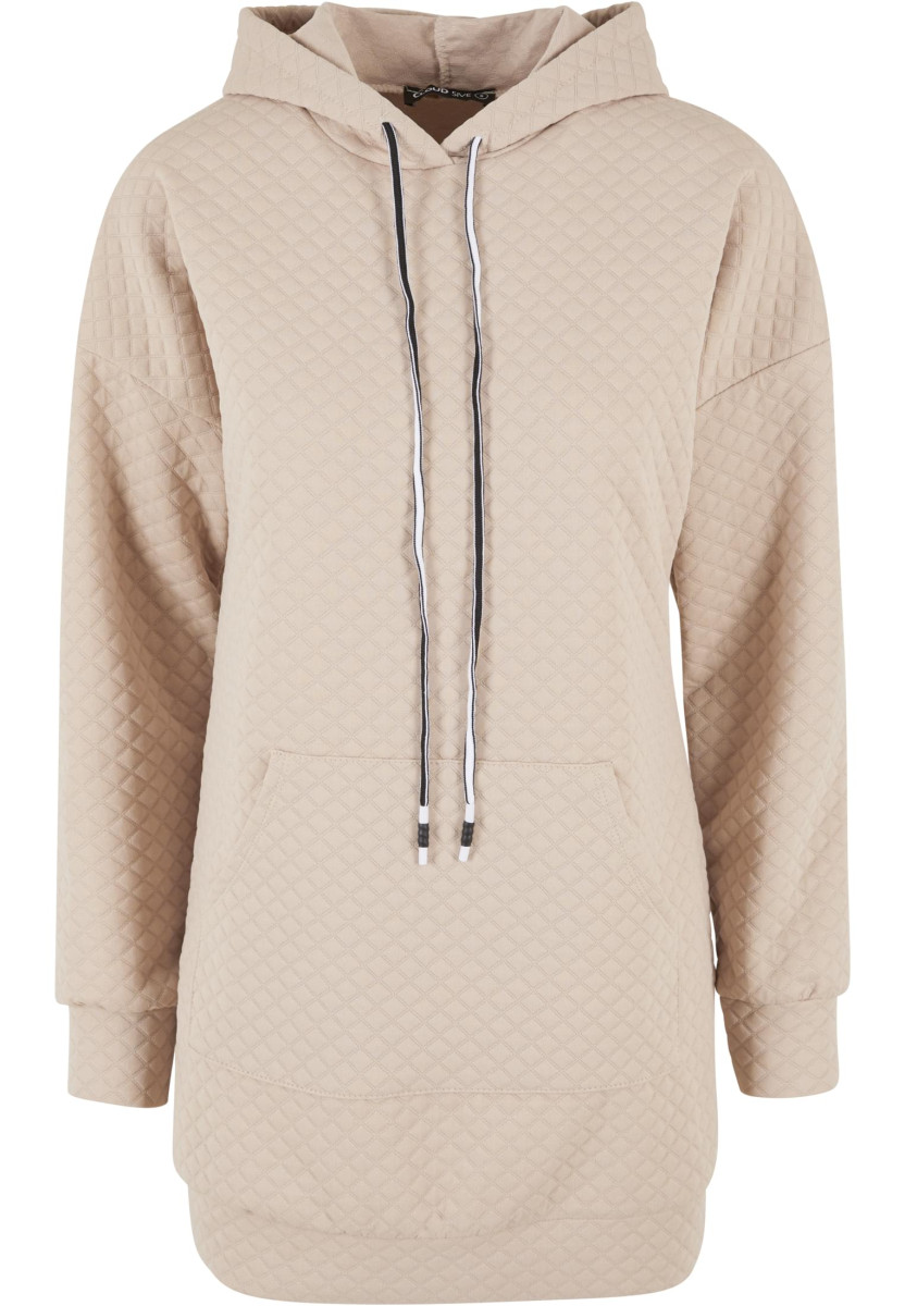 Cloud5ive Damen Hoodie mit Diamond Strukturmuster und K?ngurutasche