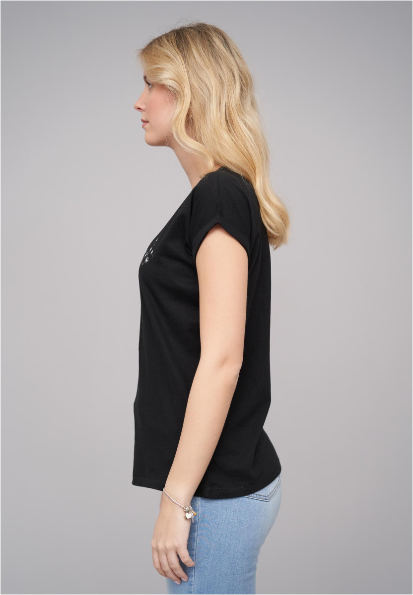 Ladies 77 Pusteblume Black Tee