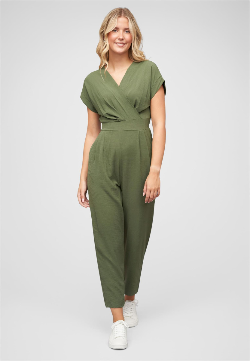 Jumpsuit in Wickeloptik mit 2-Pockets