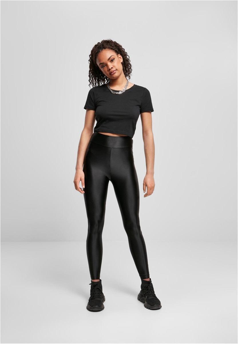 Ladies Highwaist Shiny Metallic Leggings
