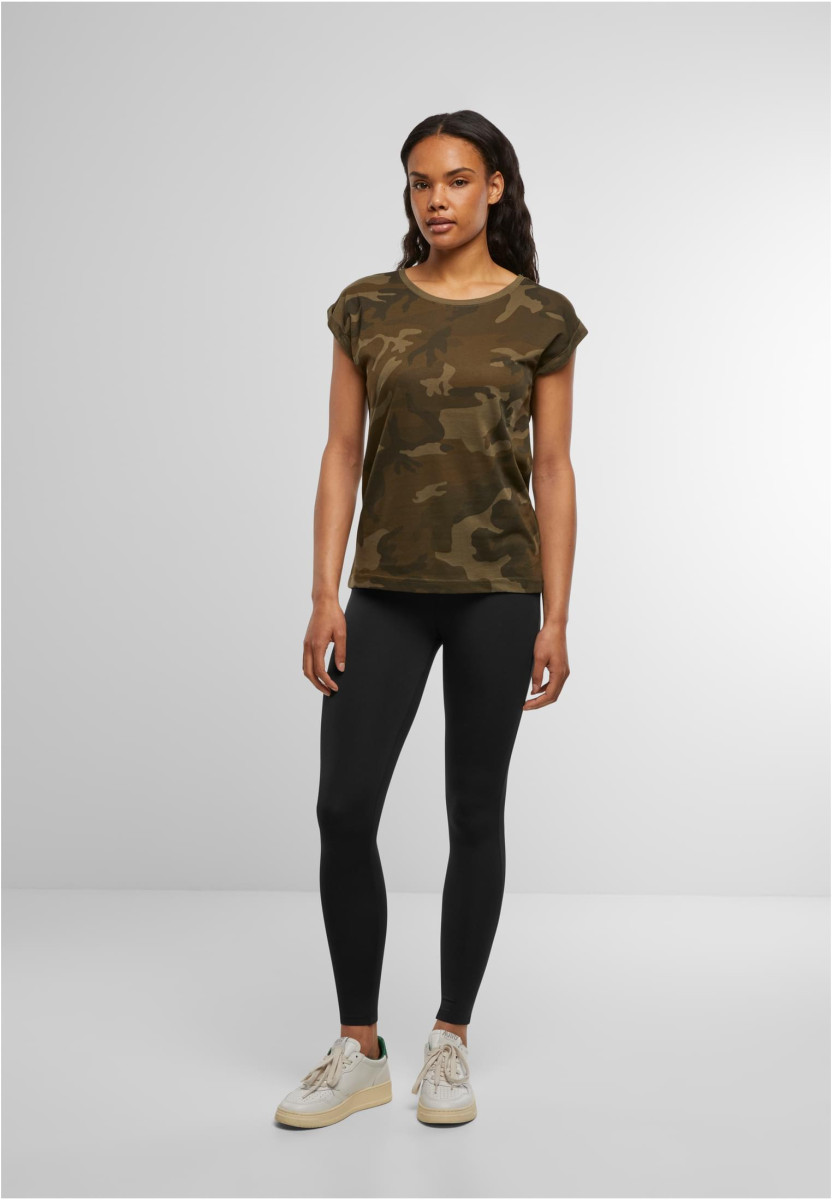 Ladies Extended Shoulder Camo Tee