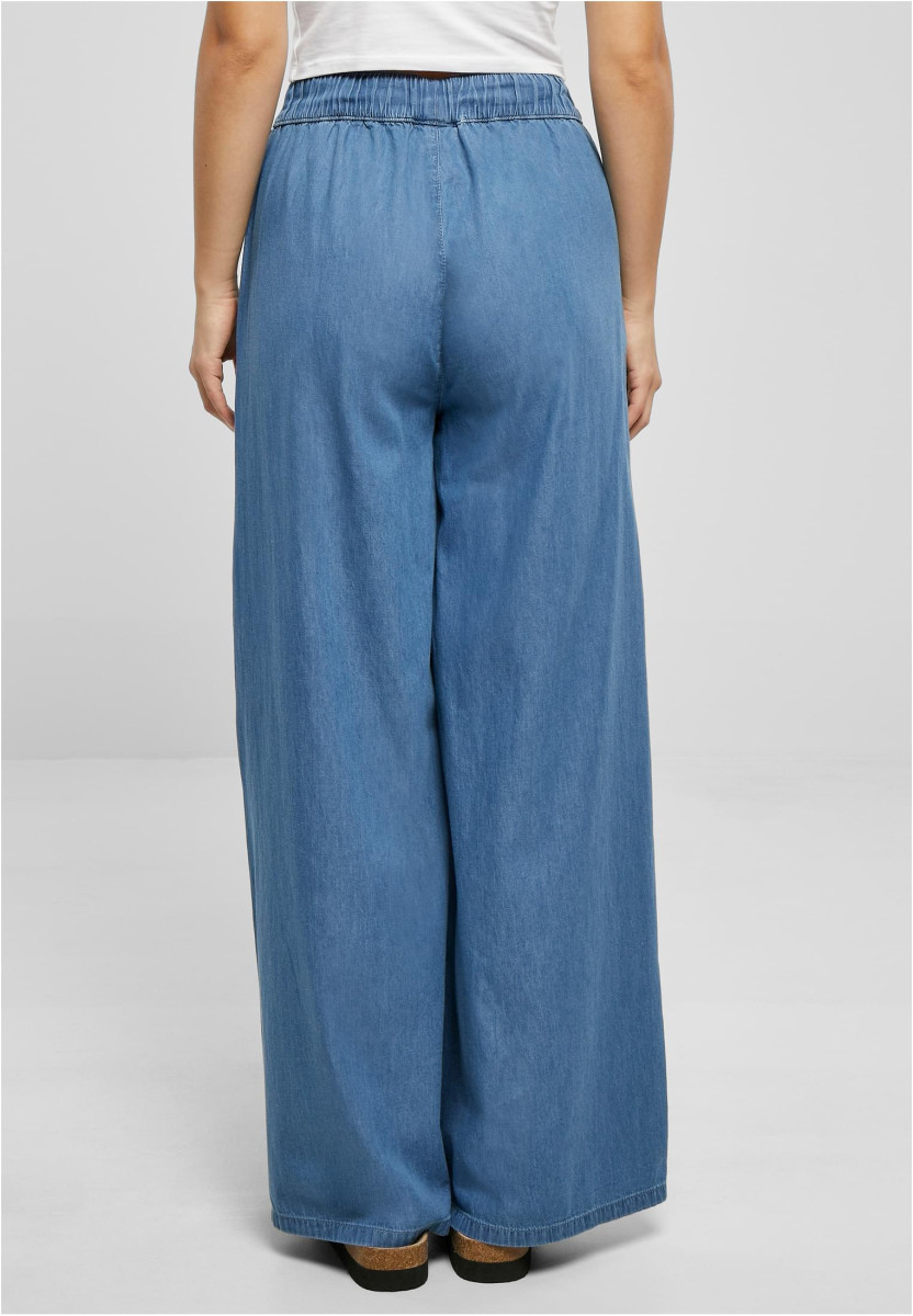 Ladies Light Denim Wide Leg Pants