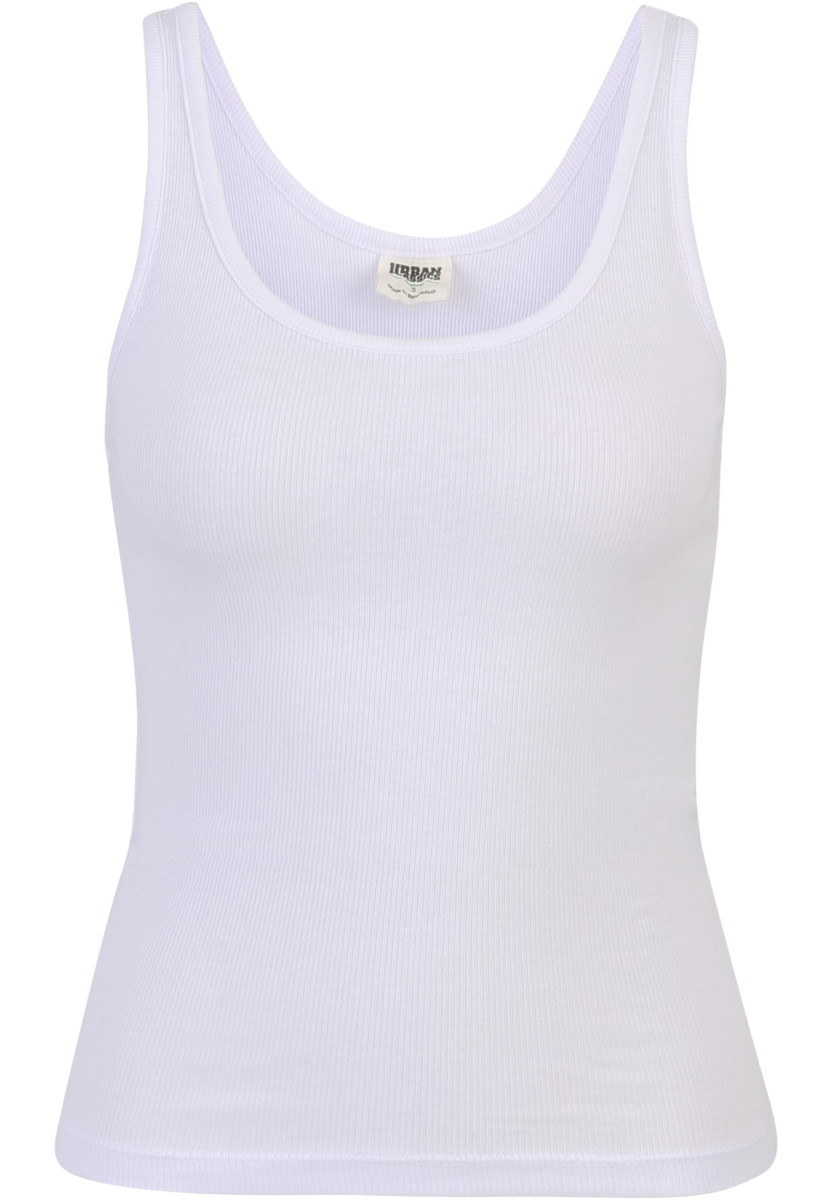 Ladies Organic Basic Rib Top 2-Pack