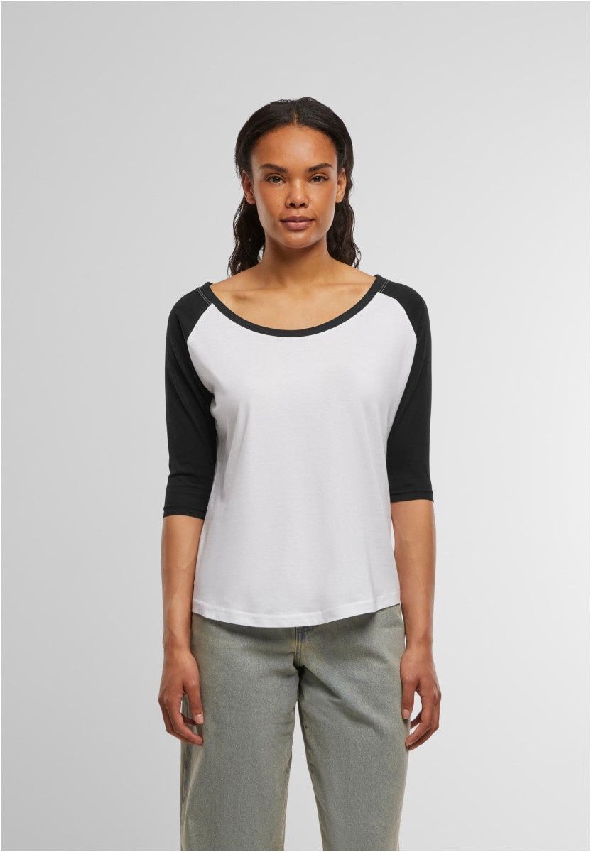 Ladies 3/4 Contrast Raglan Tee