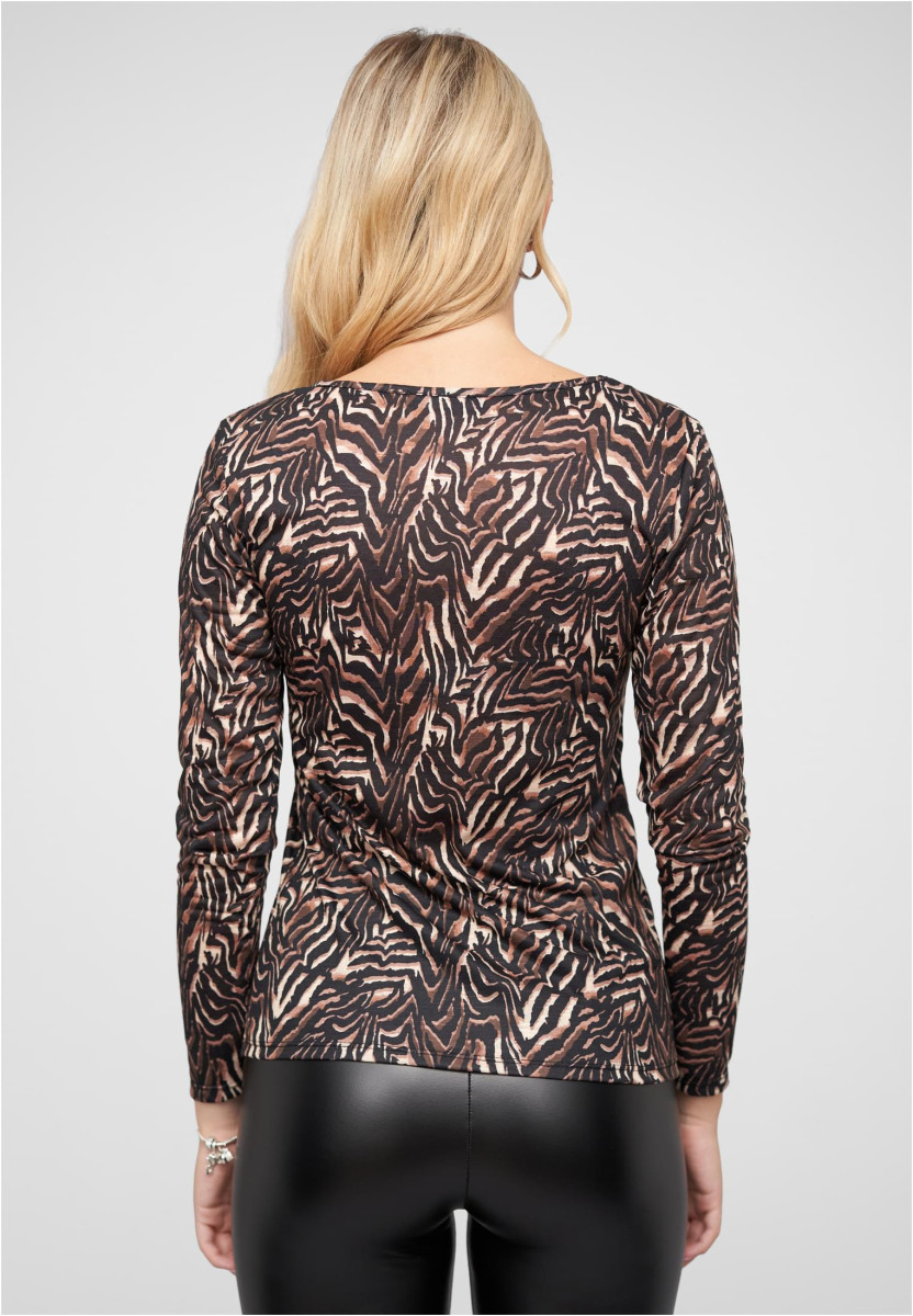 Langarm Shirt Longsleeve mit Animal Print