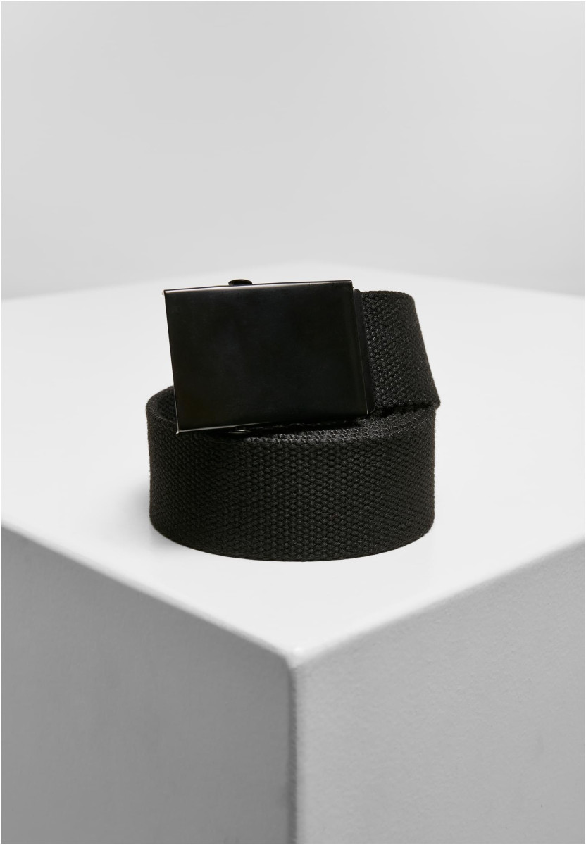 Check And Solid Canvas Belt 2-Pack