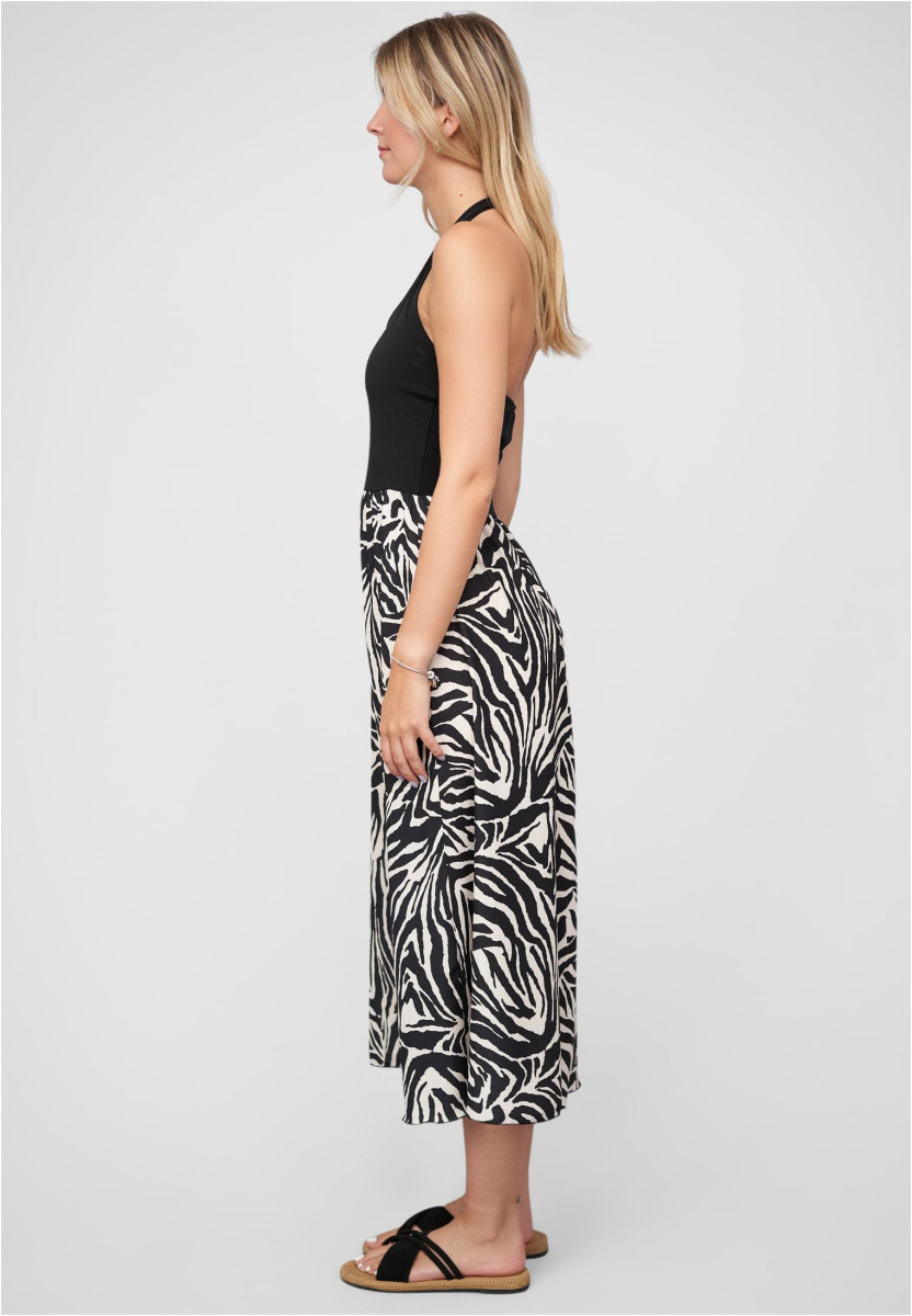 Maxi Neckholder-Dress with zebra print