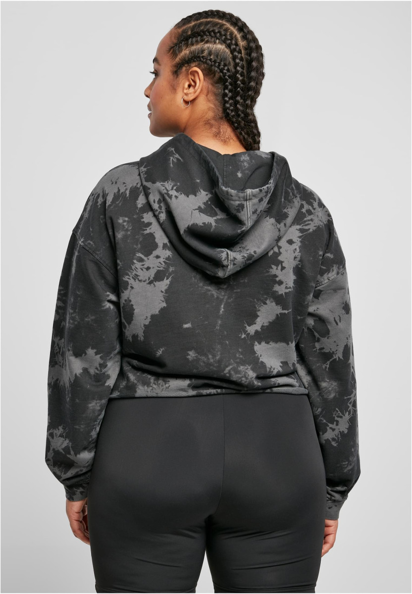 Ladies Oversized Short Bleached Hoody