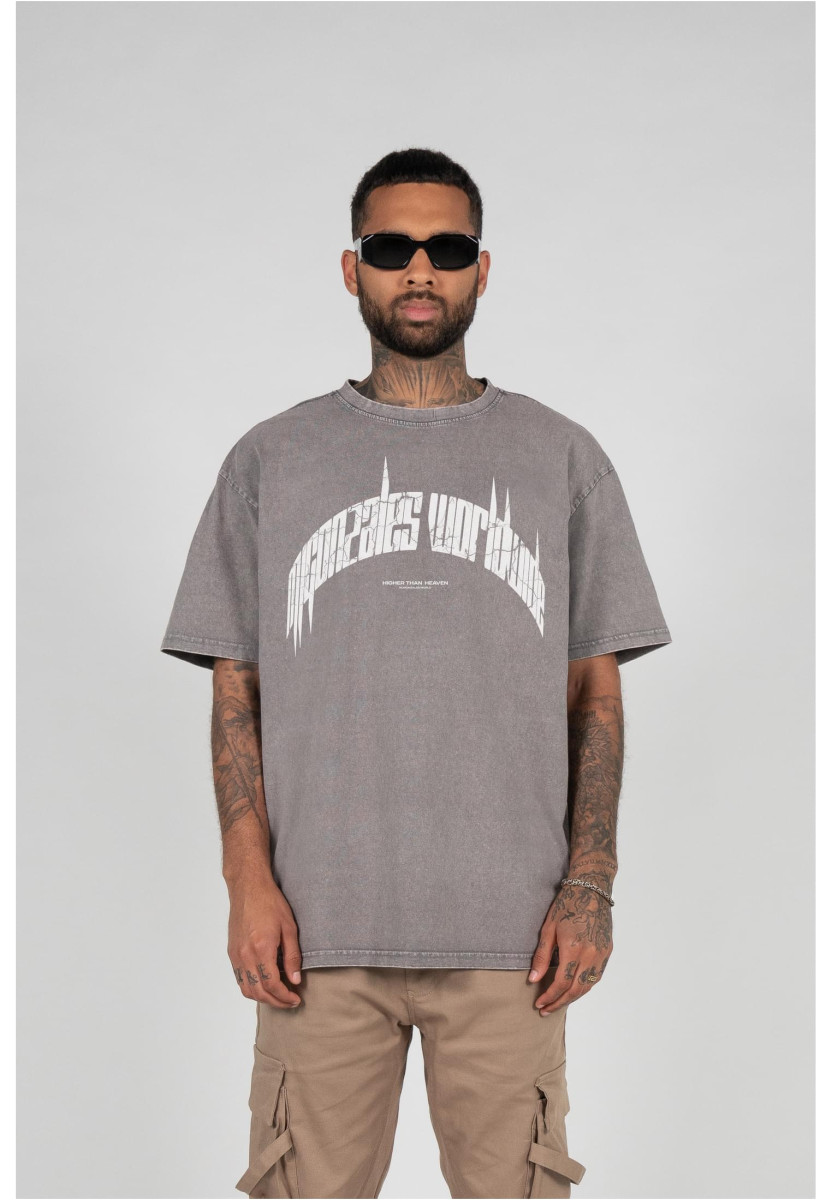 HIGHER THAN HEAVEN V.3  Acid Washed Heavy Oversize Tee