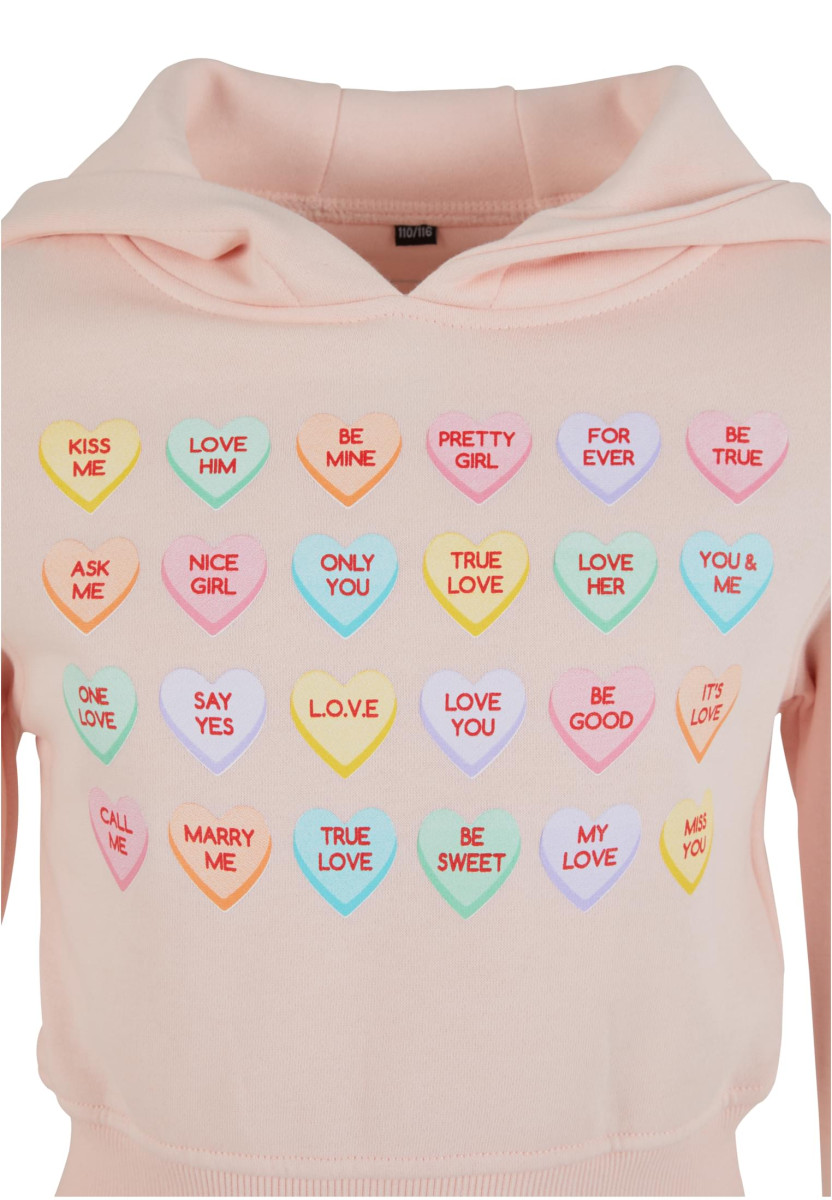 Kids Sweet Heart Candy Cropped Hoody