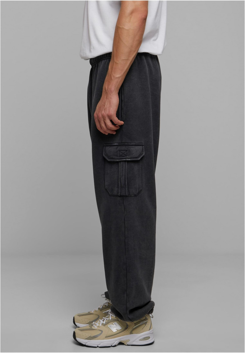 Acid Washed Cargo Sweatpants