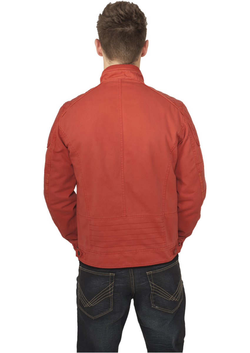 Cotton/Synthetic Leathermix Racer Jacket