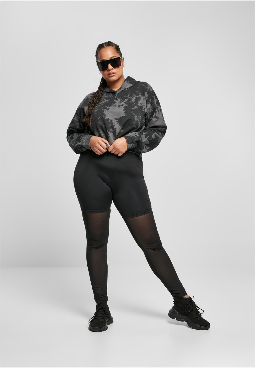 Ladies Oversized Short Bleached Hoody