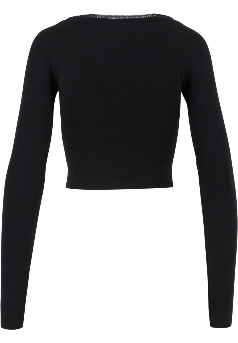 Ladies Short Lognsleeve Lace Shirt