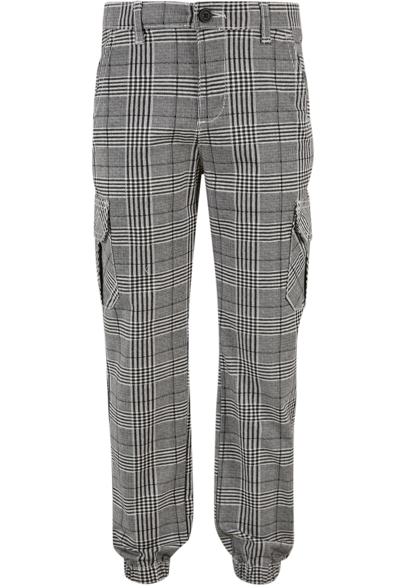 Boys AOP Glencheck Cargo Jog Pants