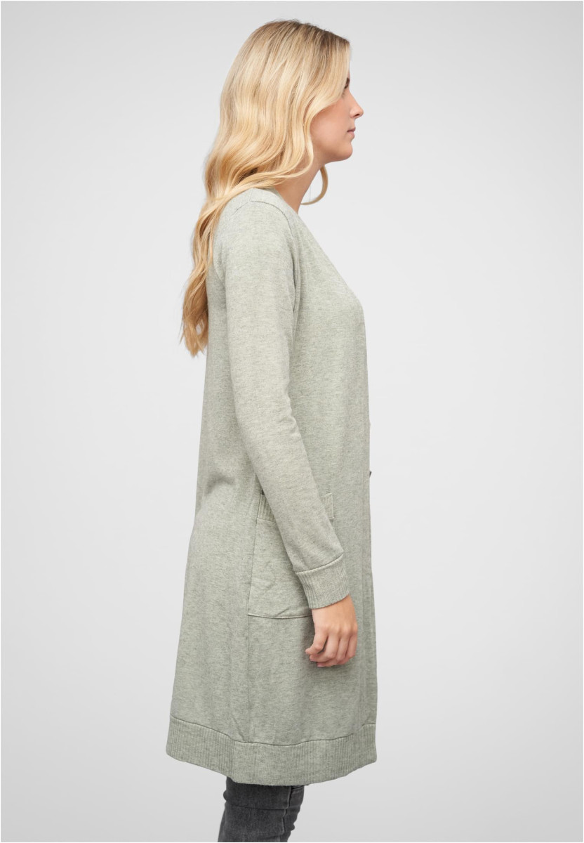 Longform Viskose Cardigan mit 2 seitl. Taschen