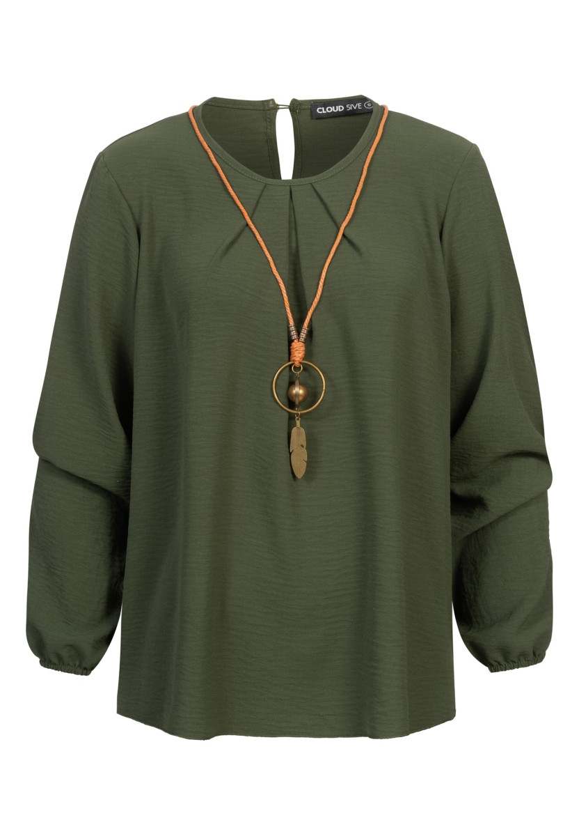 Longsleeve Blouse with Necklace