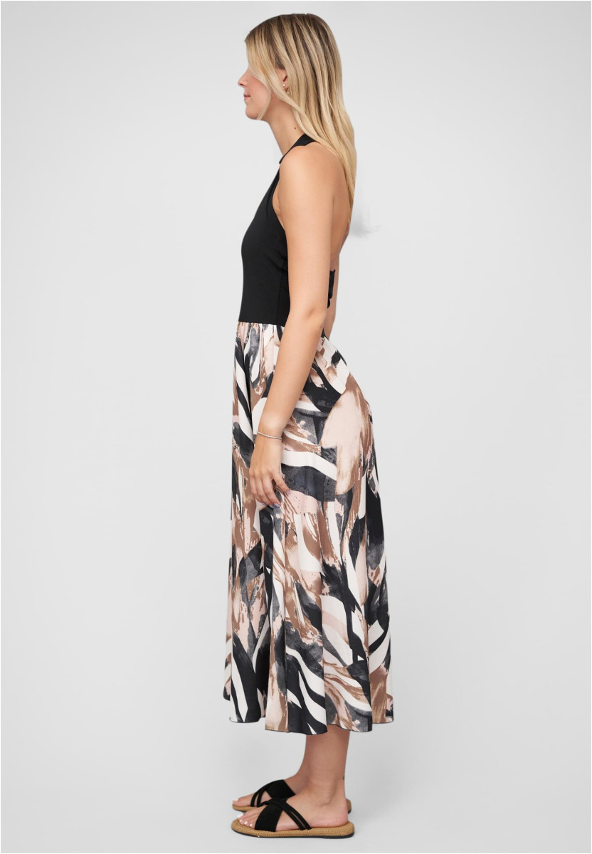 Maxi Neckholder-Dress with abstract print