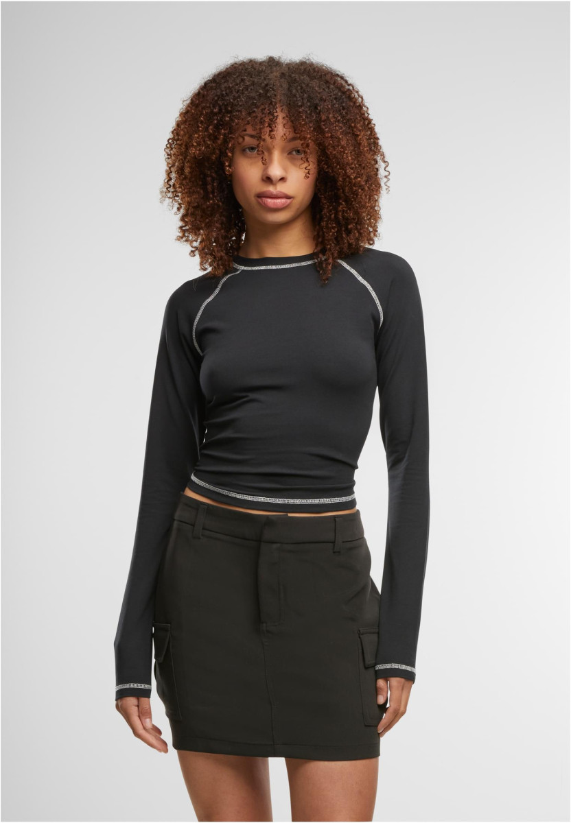 Ladies Contrast Jersey Longsleeve