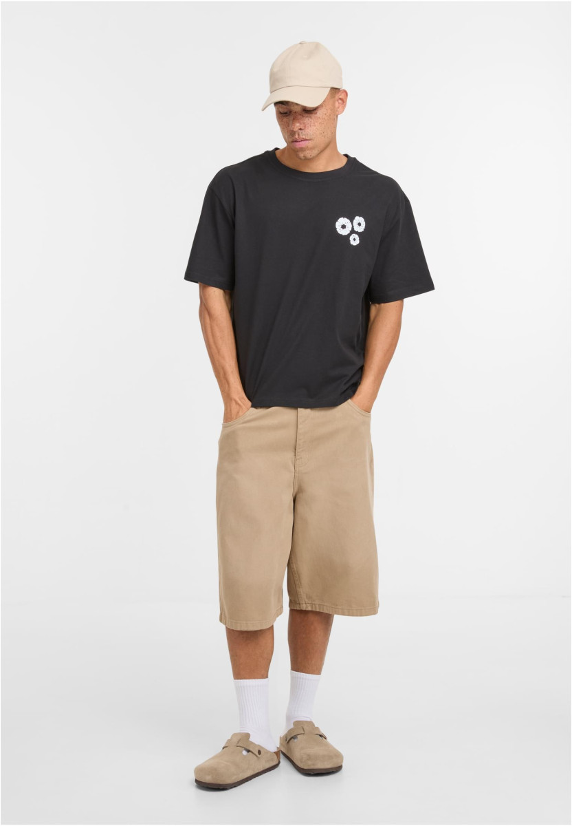 Bold Flowers Cropped Oversize Tee