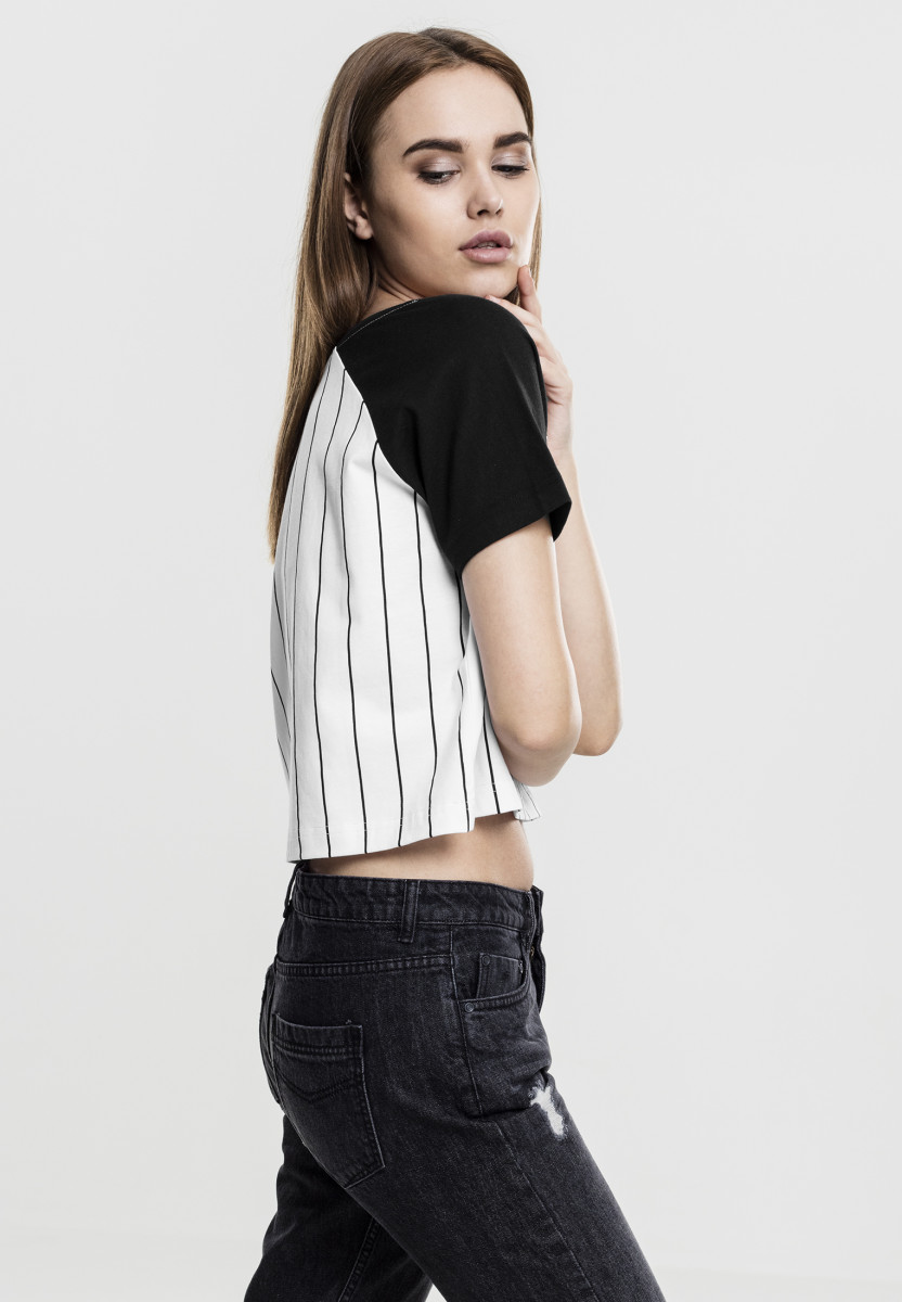 Ladies Cropped Baseball Tee