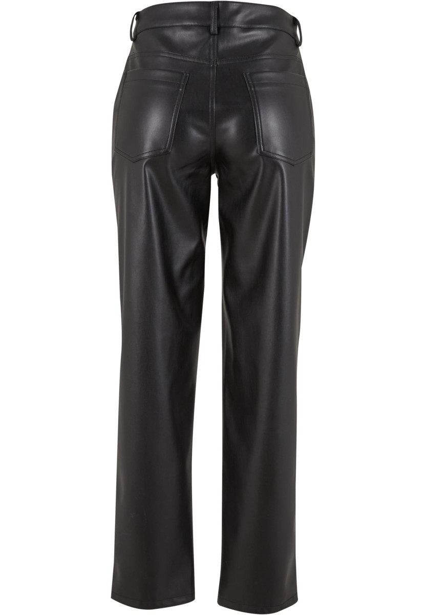 Ladies Straight Leg Synthetic Leather Pants