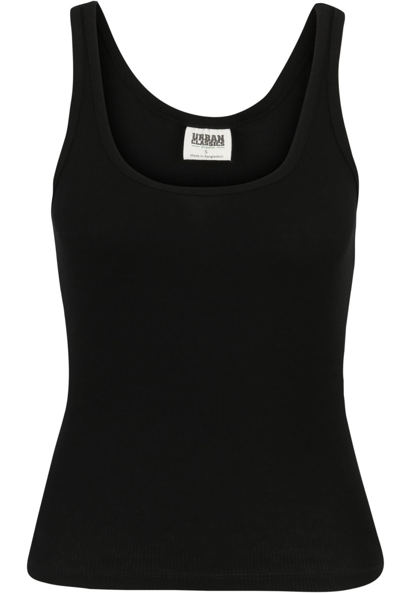 Ladies Organic Basic Rib Top 2-Pack