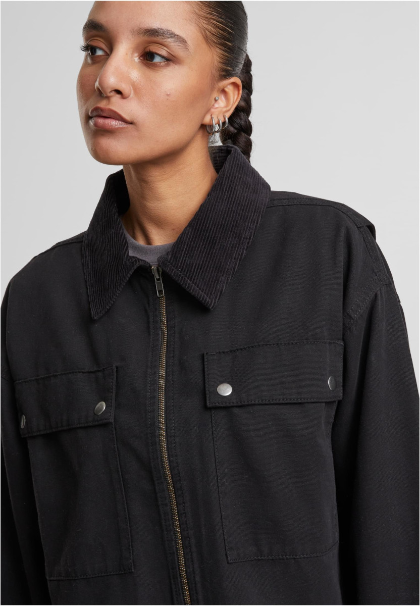 Ladies Workwear Cropped Cotton Jacket