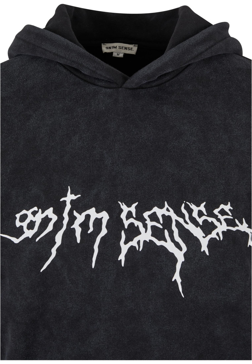 Sense Goth Print Hoodie Washed