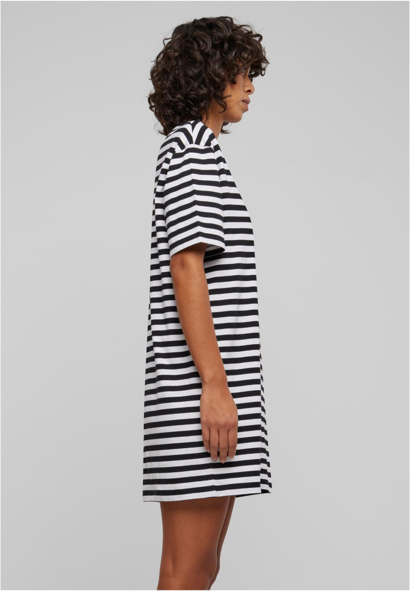 Ladies Oversized Striped Tee Dress