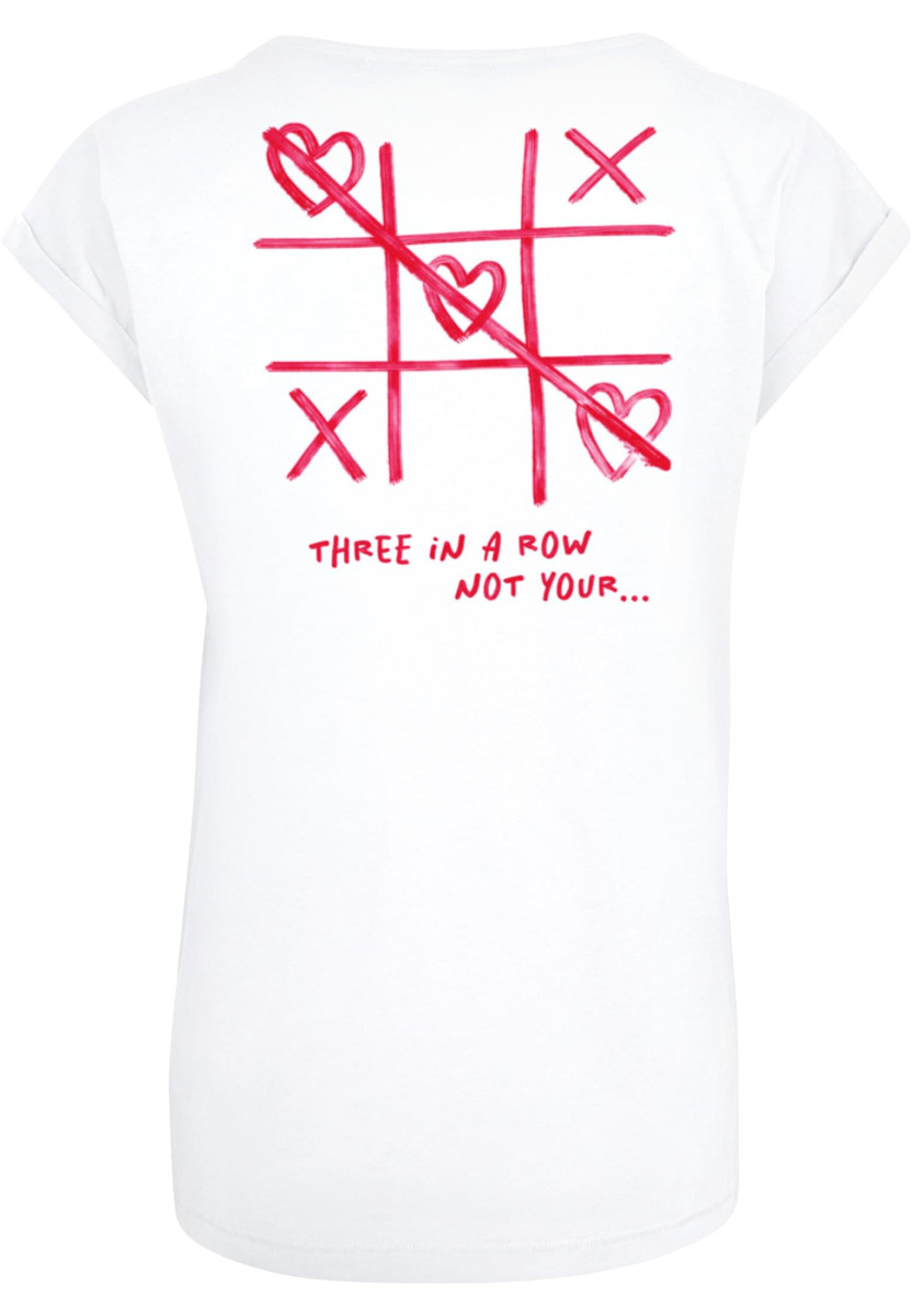 Three In A Row Ladies Extended Shoulder Tee