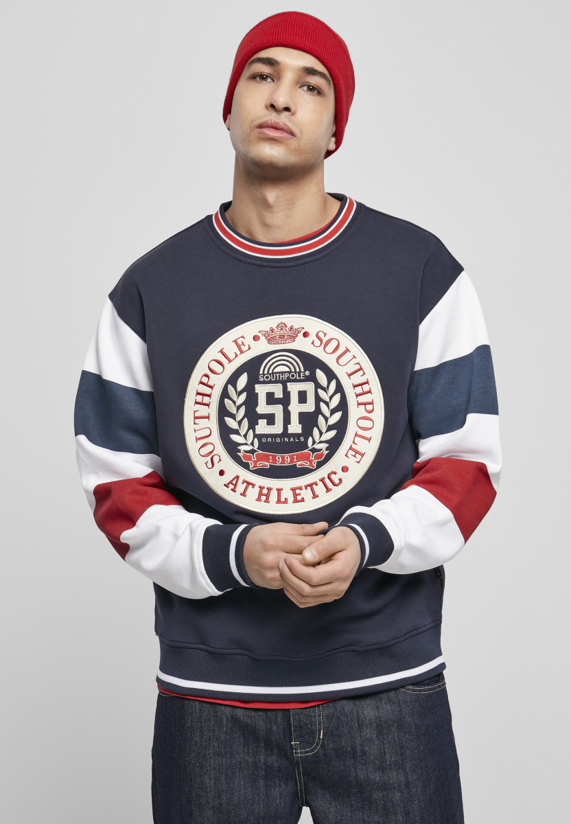Southpole Stripe Sleeve Crew