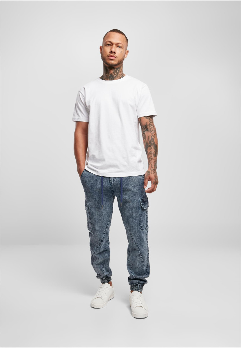 Denim Cargo Jogging Pants