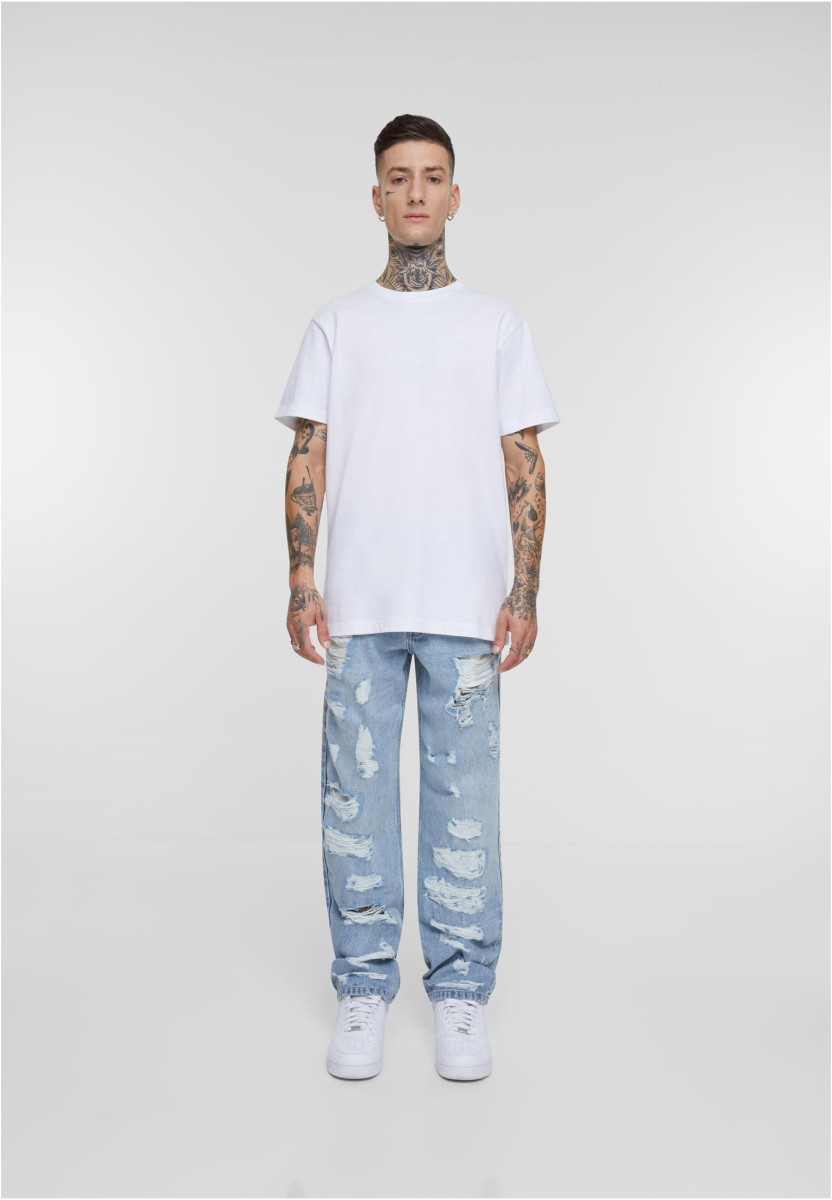 Heavy Ounce Straight Fit Heavy Destroyed Jeans