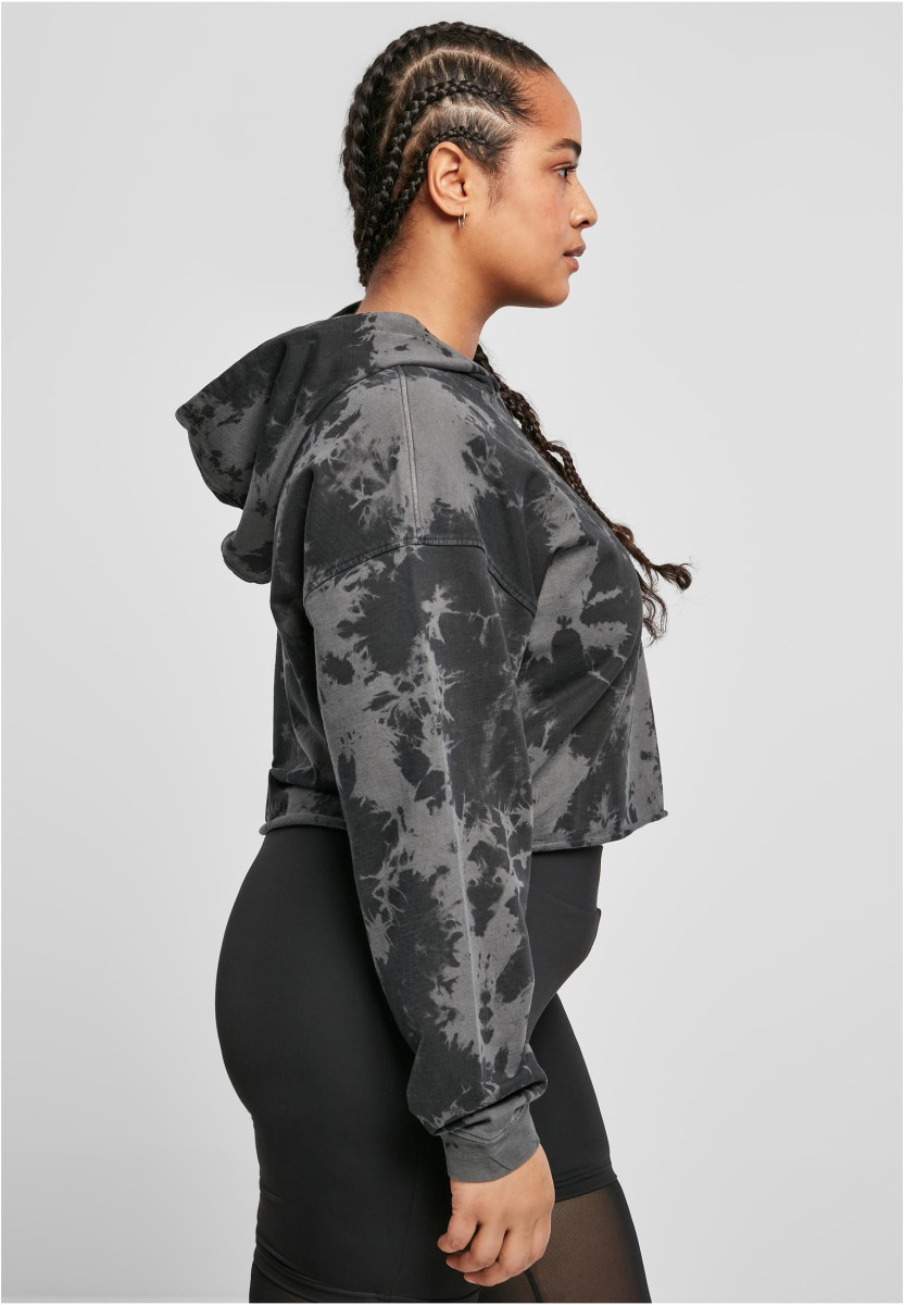 Ladies Oversized Short Bleached Hoody