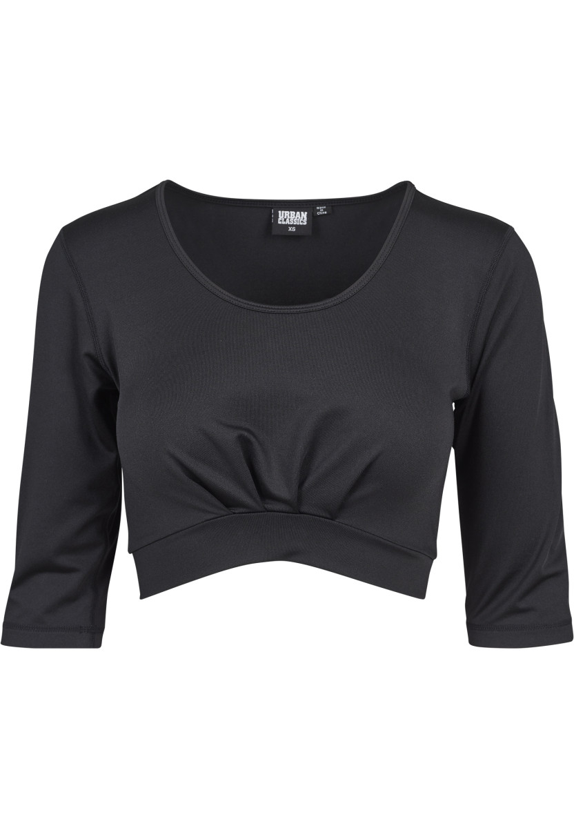 Ladies Active 3/4 Sleeve Cropped Top