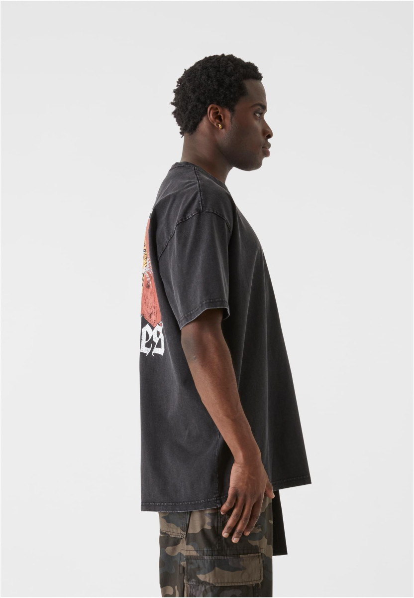 MJG Heavy Oversized Acid Washed Tee - Savage Leopard