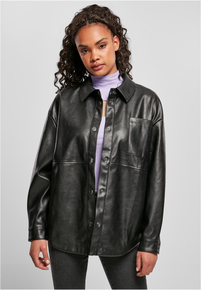 Ladies Faux Leather Overshirt