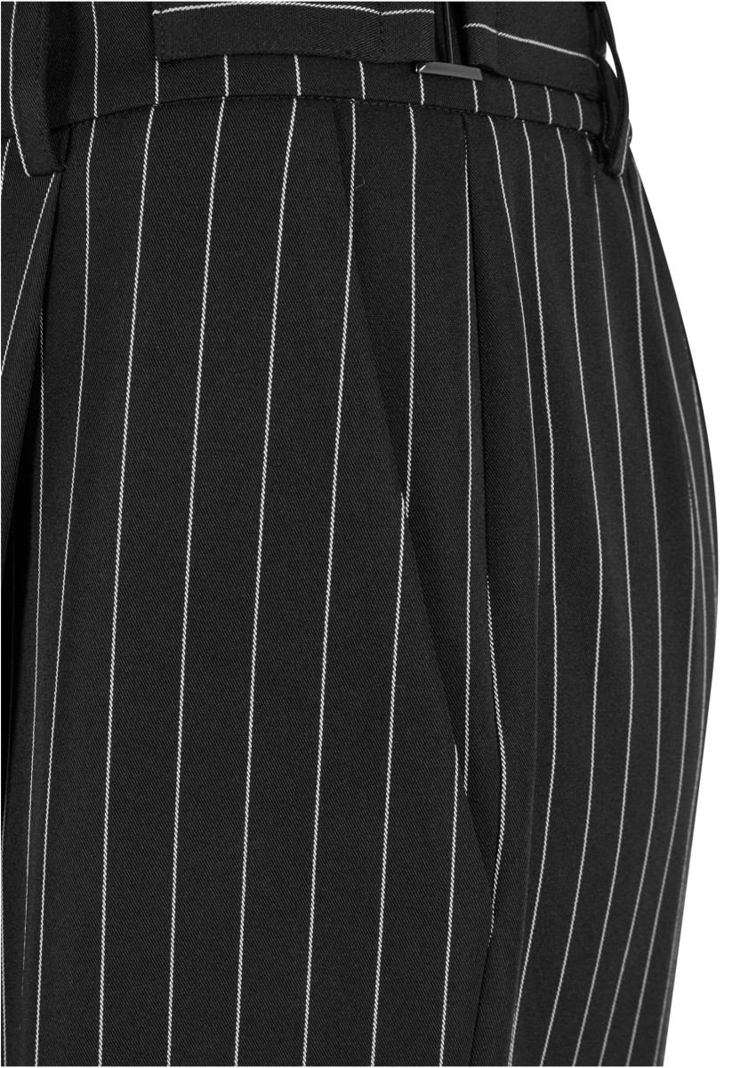 Ladies Pinstripe Wide Leg Trousers