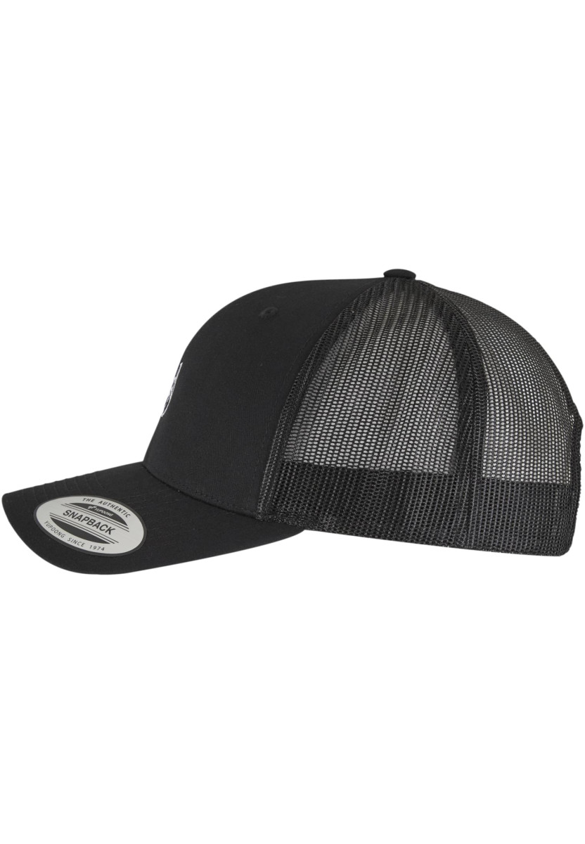 Crossed Fingers Handsign Retro Trucker Cap