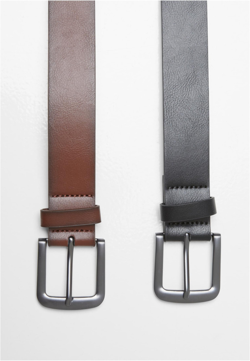 Easy Synthetic Leather Belt 2-Pack