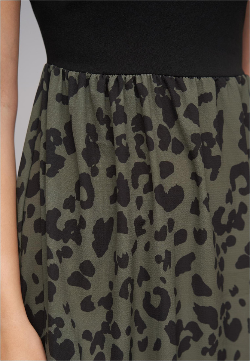 2-Tone Maxi-Dress Leo Print