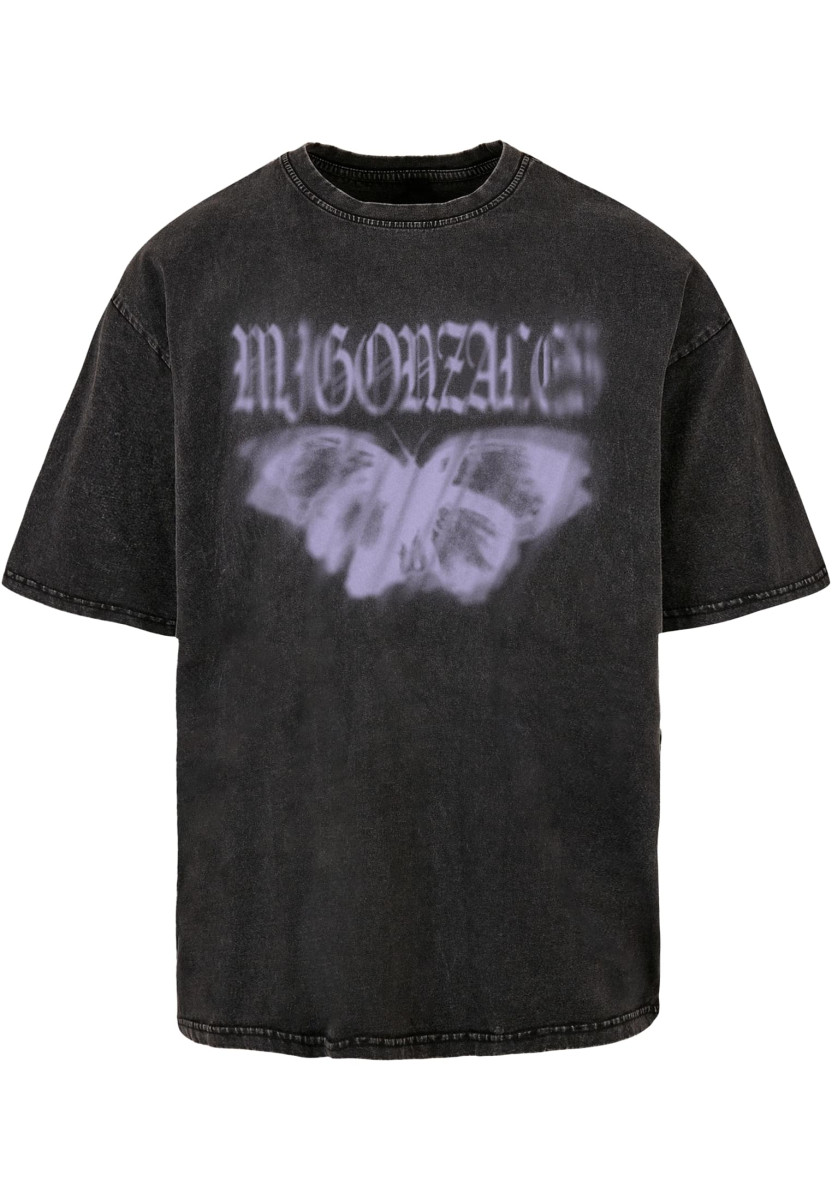 MJG Heavy Oversized Acid Washed Tee - BUTTERFLY ILLUSION