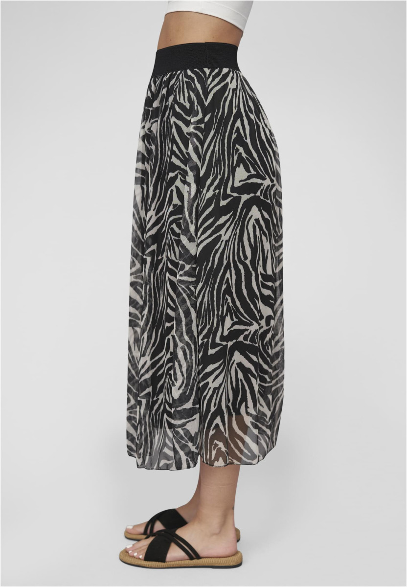 Longform Skirt 2-layered with animal print
