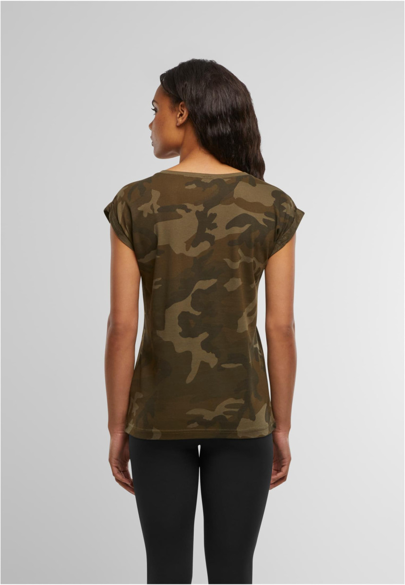 Ladies Extended Shoulder Camo Tee