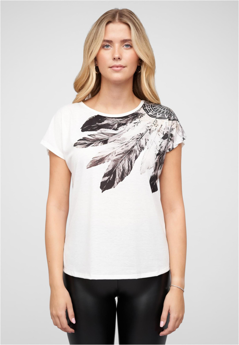 Cloud5ive Damen Viskose T-Shirt mit Traumf?nger Print