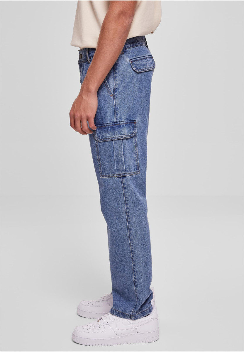 Straight Leg Cargo Jeans