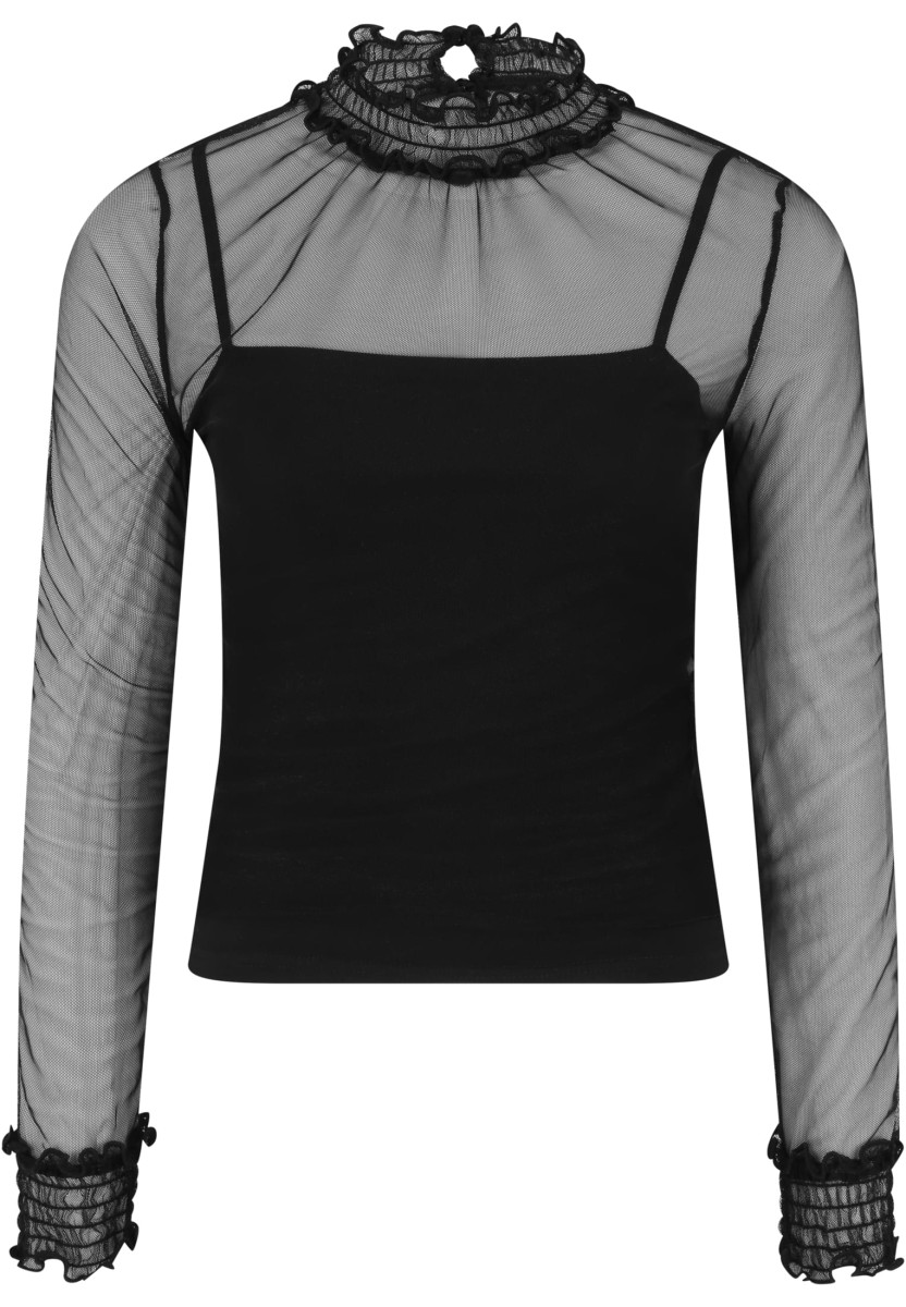 Ladies Double Layer Mesh L/S