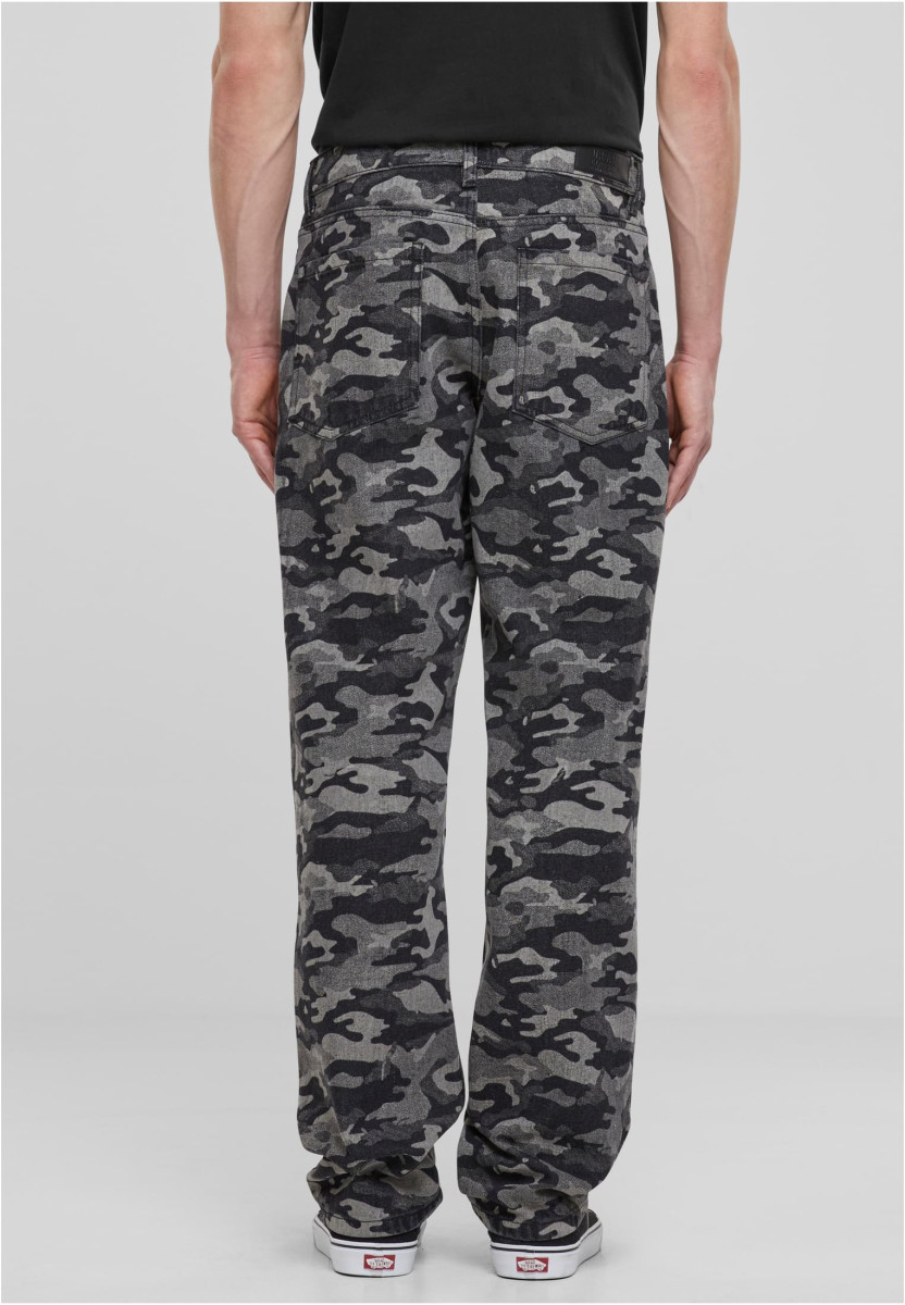 Laser Camo Printed Jeans